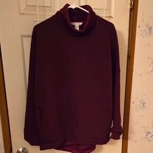 ATHLETA Burgundy Cowl Neck Sweater